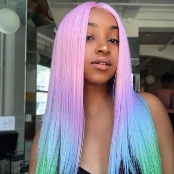 ? 28” UNICORN PINK PASTEL STRAIGHT OMBRÉ WIG *NWT